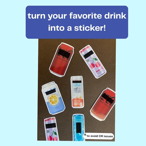 Bloom Drink Stickers - Etsy