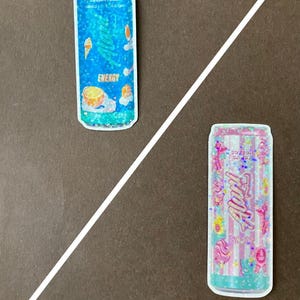 Trendy Girly Sparkly Energy Drink Stickers image 10