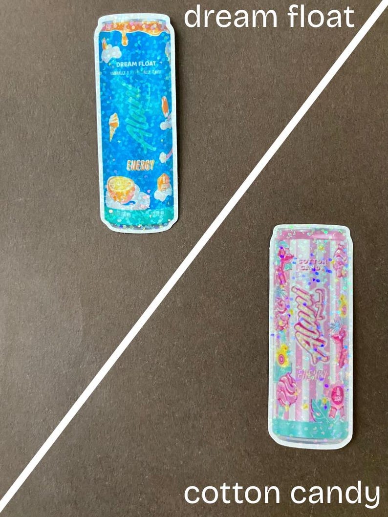 Trendy Girly Sparkly Energy Drink Stickers image 10