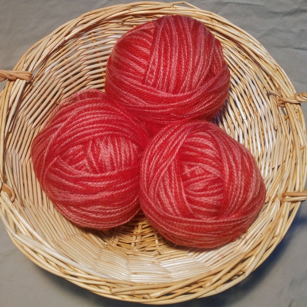 Valentine's Day Yarn, Indian Yarn, Blended Yarn, DK Yarn, Light Worsted Yarn, Yarn Destash, Yarn Lot