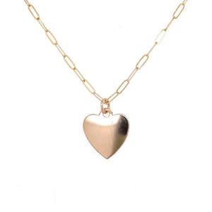 Gold Heart Charm Necklace