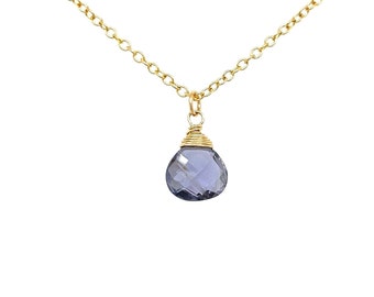 Iolite Necklace, September Birthstone