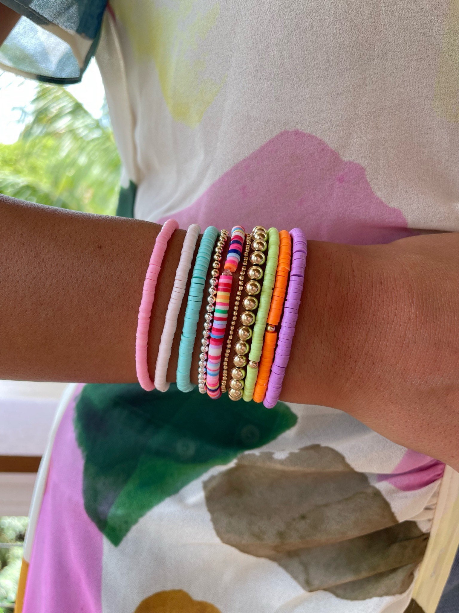 Rubber Beaded Bracelets Etsy