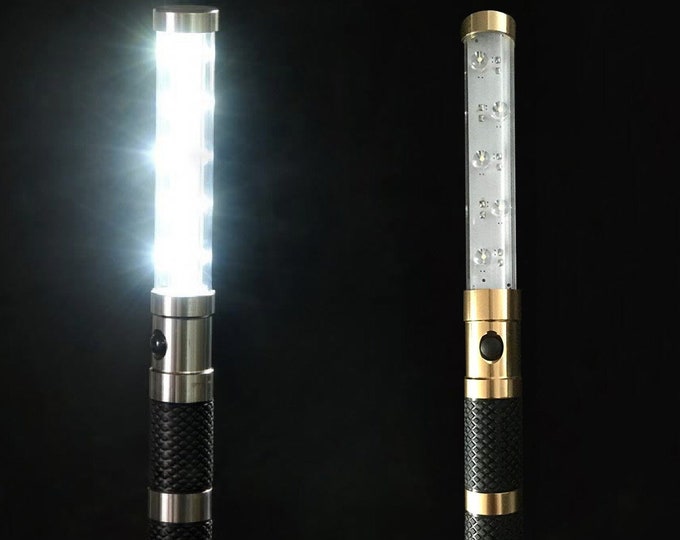 LED Baton for Nightclub - VIP Bottle Service Handheld Bright White - Silver or Gold -