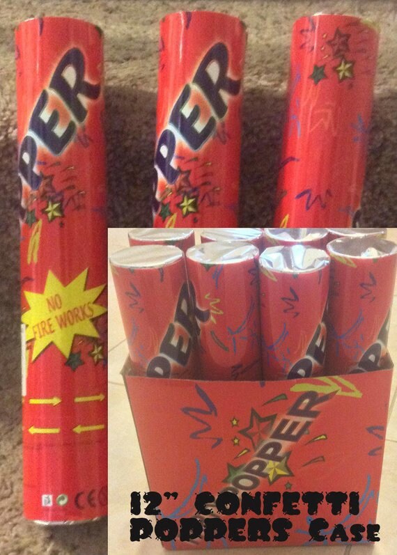 12 Multicolor Confetti Cannon Shooter Party Popper Etsy