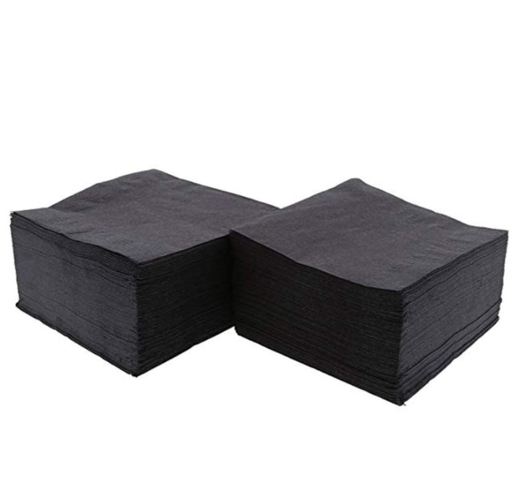 Black Beverage Napkin 2 Ply Paper Bulk Cocktail Drink Napkins Bartender ...