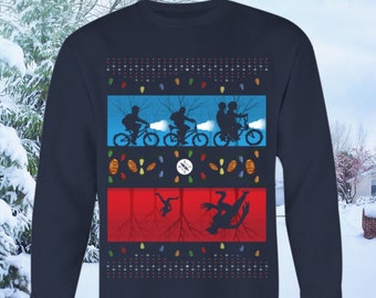 stranger things christmas sweater etsy spencers ugly christmas sweater