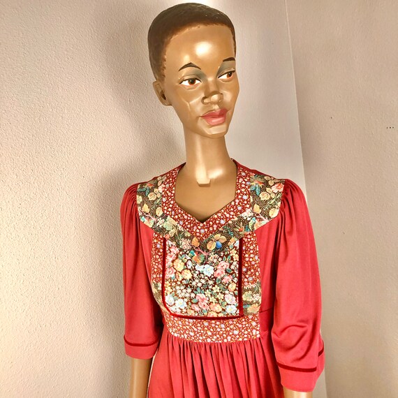 VTG Young Edwardian Boho Floral Dress