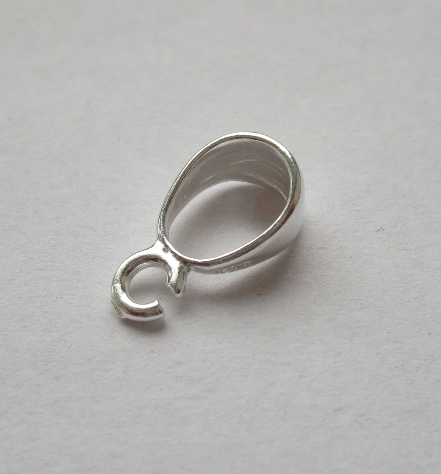 Connettore Pendente Cauzione In Argento Sterling Massiccio - Foto 2