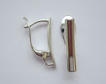 Massief sterling zilver 925 oorbelhaakjes met open lus in verschillende hoeveelheden 2 4 10 20 50 100 stuks