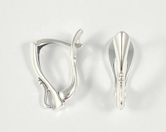 2 - 100 pc Solid Sterling Silver 925 leverback earring hooks
