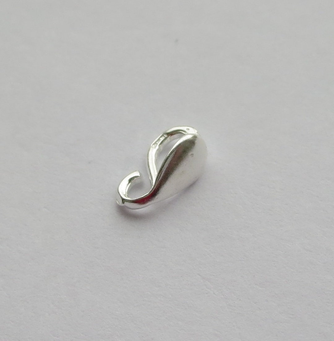 Solid Sterling Silver 925 Pendant Charm Bail Connector Findings ...