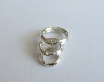 5 - 100 pc Solid Sterling Silver 925 Round 5 , 6 , 7 mm Split Jump Rings Findings Different Sizes And Quantities