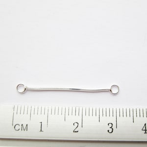 2 20 stuks massief sterling zilver 925 oorbel enkele dubbele drievoudige link slangenketting connector vinden Single Chain 30 mm