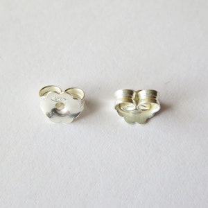 4 , 5 mm Back Clutch for Pin Stud Earring Solid Sterling Silver 925