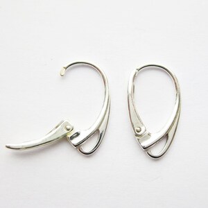Sterling Silver 925 Leverback Earring Hooks – Jewelry Making Findings (18.5x3.5mm, Multi-Plating Options)