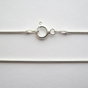 Collier Slang Solid Sterling Zilver 925 Heren Jongens Dames