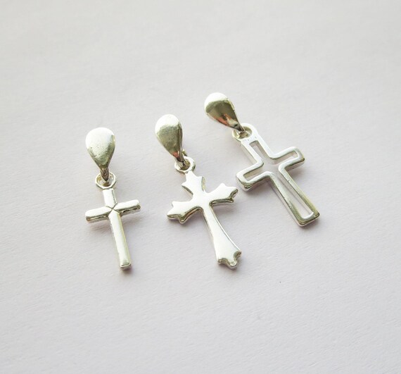 Crocifisso Ciondolo IN Argento Sterling Massiccio - Foto 10