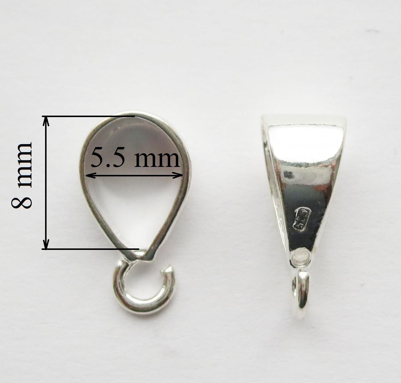 Chiusura A Moschettone Argento Sterling 925 - Per Bracciali E Collane Fai Da Te - Foto 4