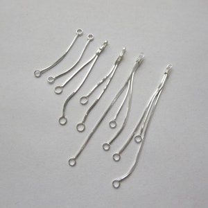 2 - 20 pc Solid Sterling Silver 925 Earring Single Double Triple Link Snake Chain Connector Finding