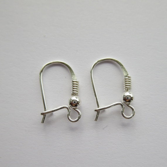 Solid Sterling Silver 925 Kidney Earring Hooks 2-100 pc