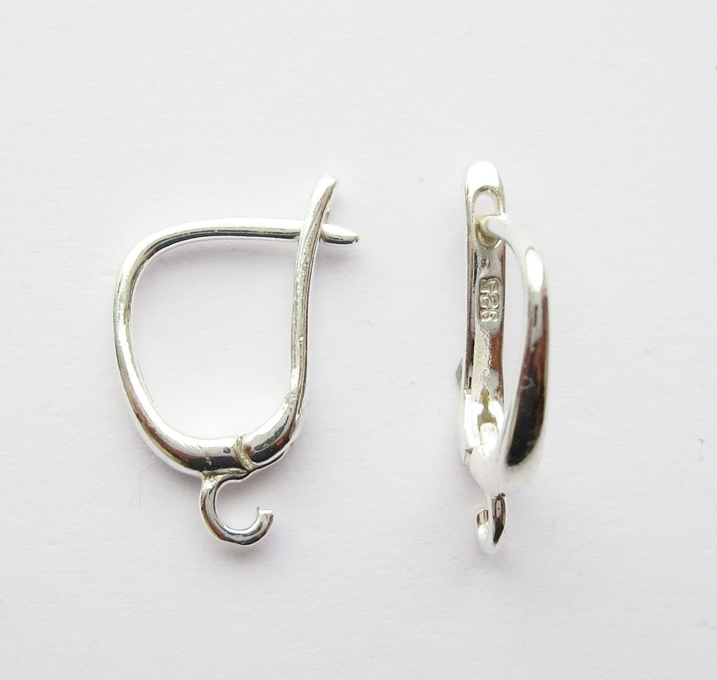 BULK 100 Earring hooks 23 x 22mm stainless steel FS168