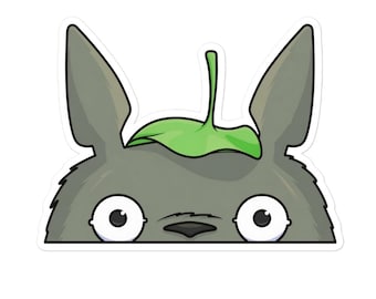Totoro Peeker Sticker: Durable Vinyl, Bubble-Free Application