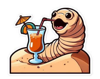 Shai-Hulud Worm Drink Sticker | Durable Vinyl Decal