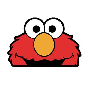 Elmo Peeker Sticker | Durable Vinyl Decal