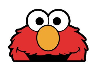 Elmo Peeker Sticker | Durable Vinyl Decal