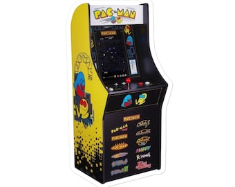 Pac-Man Arcade Cabinet Sticker | Retro Gaming Decal (Durable Vinyl)