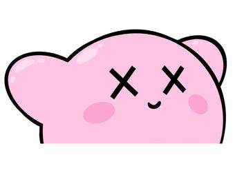 Kirby Peeker Sticker | Durable Vinyl Decal, Bubble-Free Application