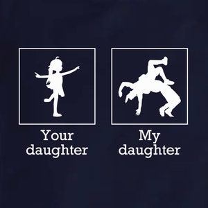 Girl's Greco Mom Dad Wrestling T-Shirt - My daughter / Your daughter