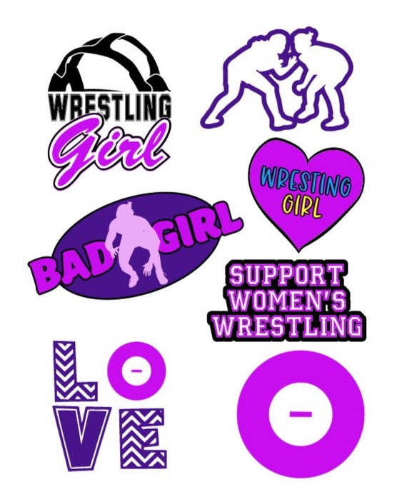 Women's Girl's Wrestling Stickers FULL SHEET Greco Freestyle 