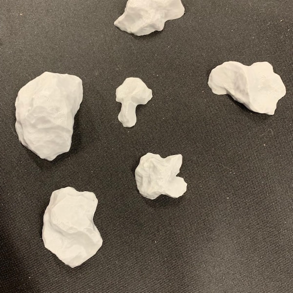 3D Printed Flat Asteroids for Tabletop Games - X-Wing Miniatures - Armada