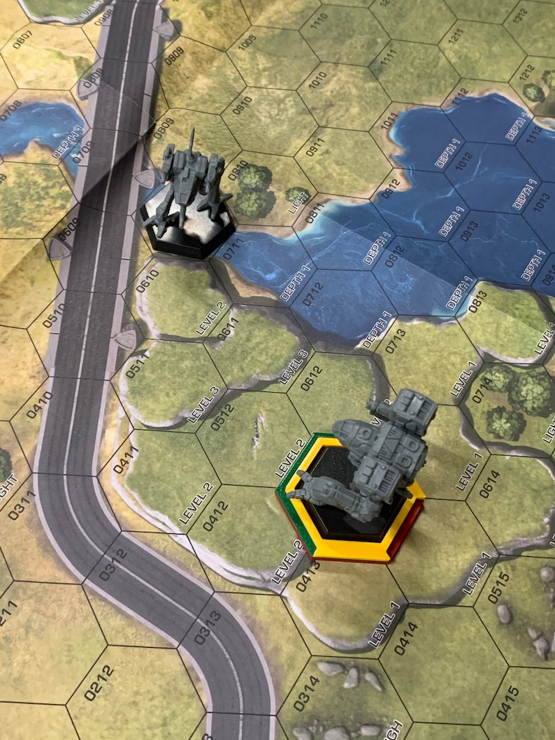 Battletech Firing Arc Base Ring Set of 5 image 5