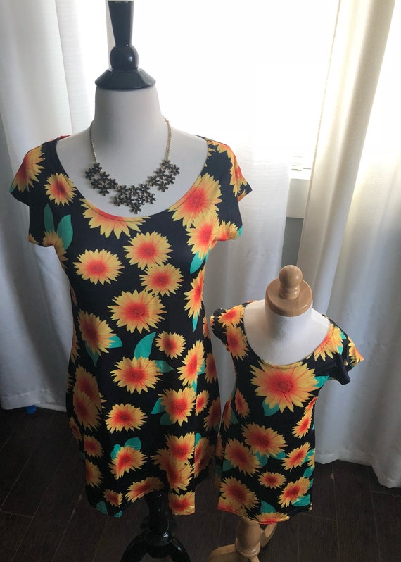 mommy and me sunflower dress