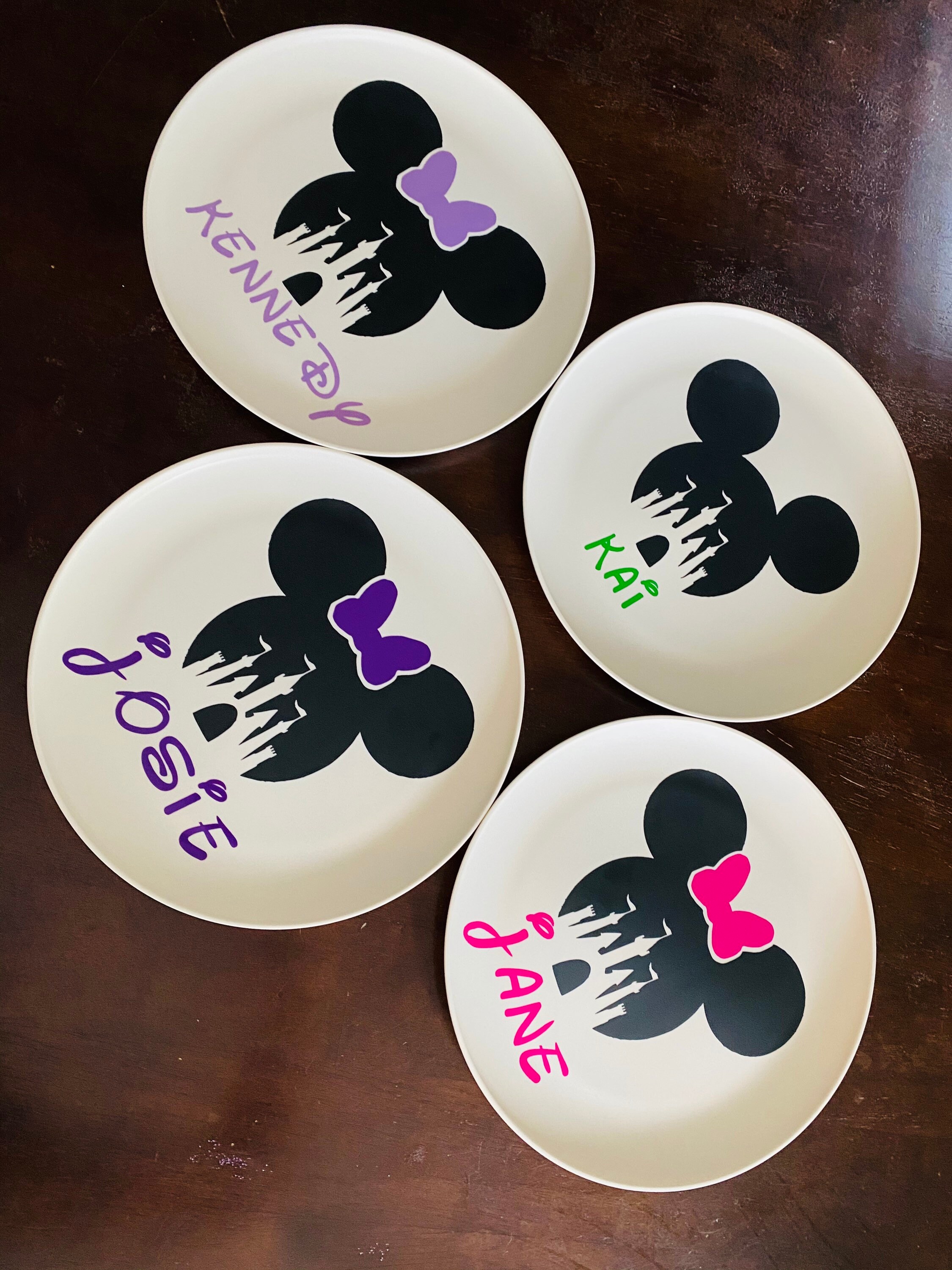 Customize Kids Plates Disney Inspired plates happy birthday Etsy