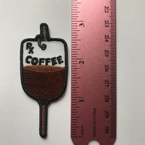 Coffee IV Bag Embroidered Iron-on Patch Coffee Patch Coffee Gift Coffee Lover Caffine Addict Coffee Addict Funny Patch image 7