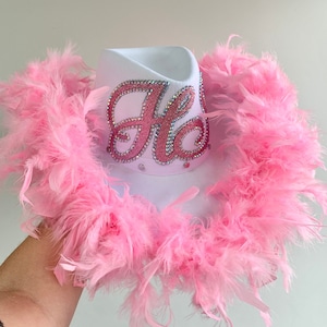 Der Harry Hut • Strass Cowboy Hut • Federboa Cowgirl Hut • Bachelorette Hut • Harry Styles Hut