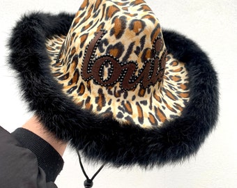 Western Style Leopard Cowgirl Printed Hat Women main image 3