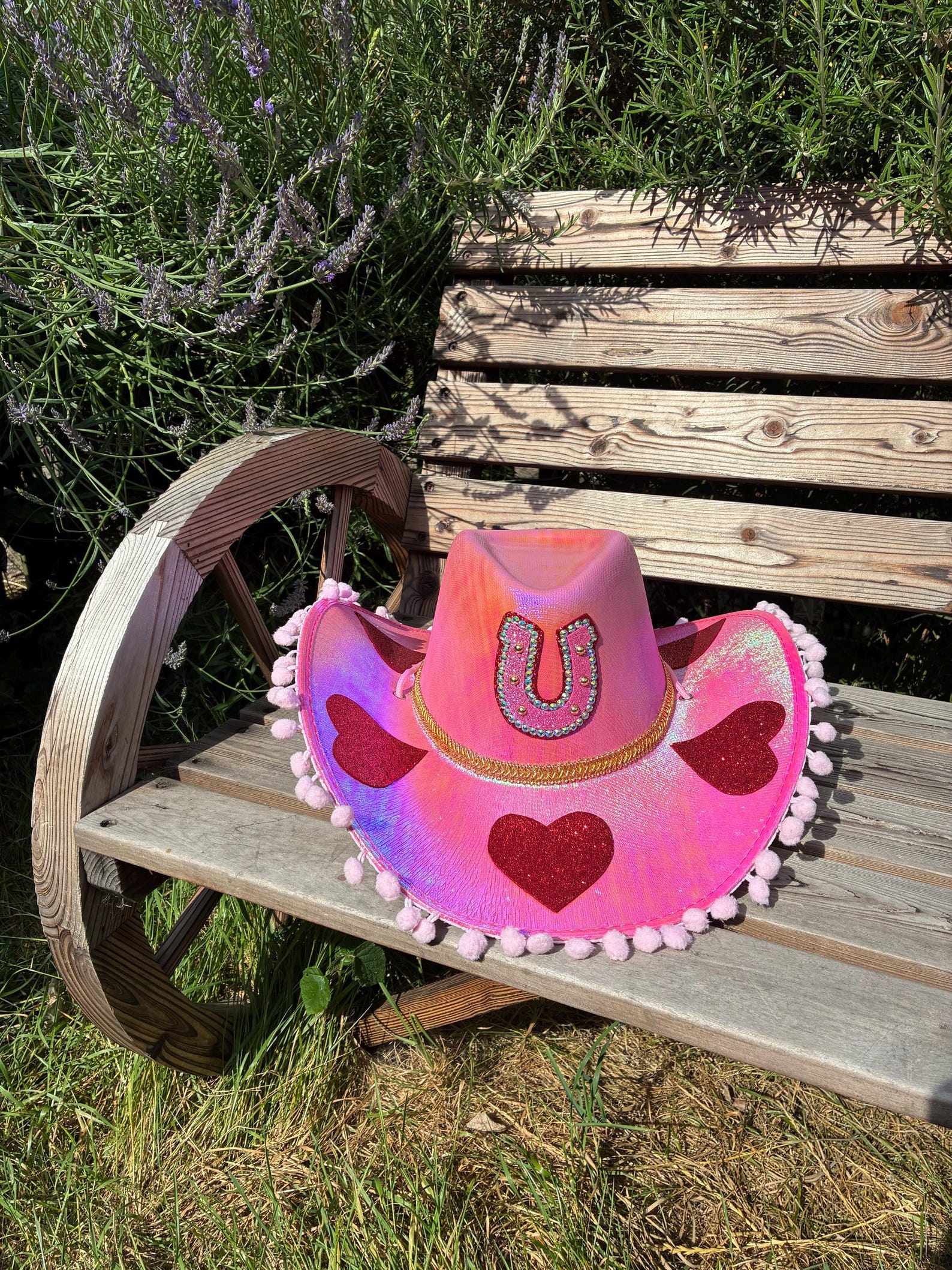 Metallic Pink Rhinestone Cowboy Hat: Festival Cowgirl Style - Etsy