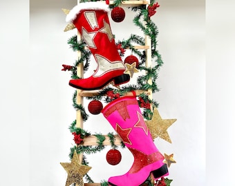 Cowboy Boot Christmas Stocking • Present Stockings • Christmas Cowgirl • Cowgirl Boot • Cowboy Christmas