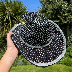 Rhinestone Cowgirl Hat: Black Stetson Bachelorette Hat