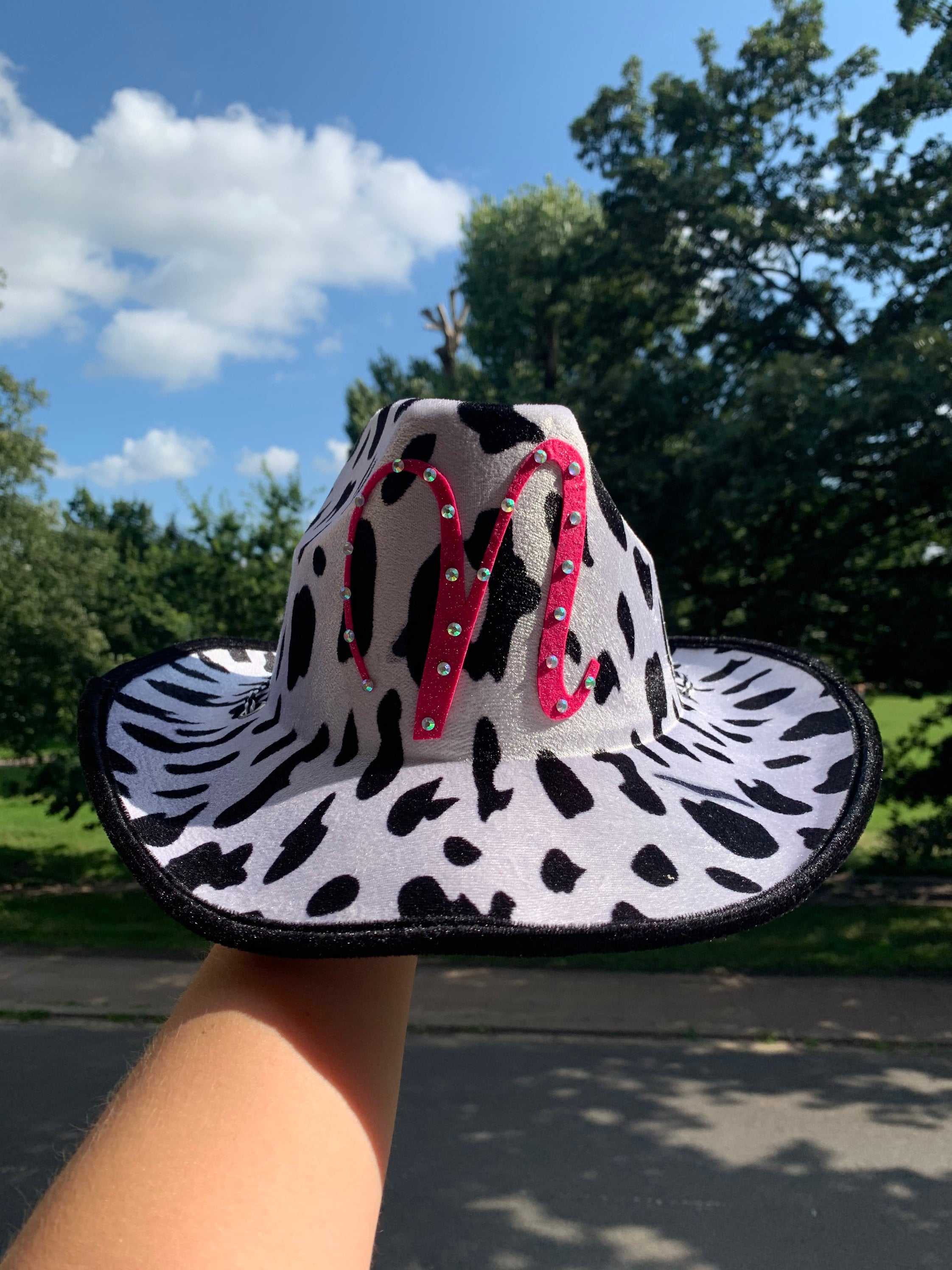 Cowgirl Hat Cow Print Cowboy Hat Personalised Cowboy Hat | Etsy