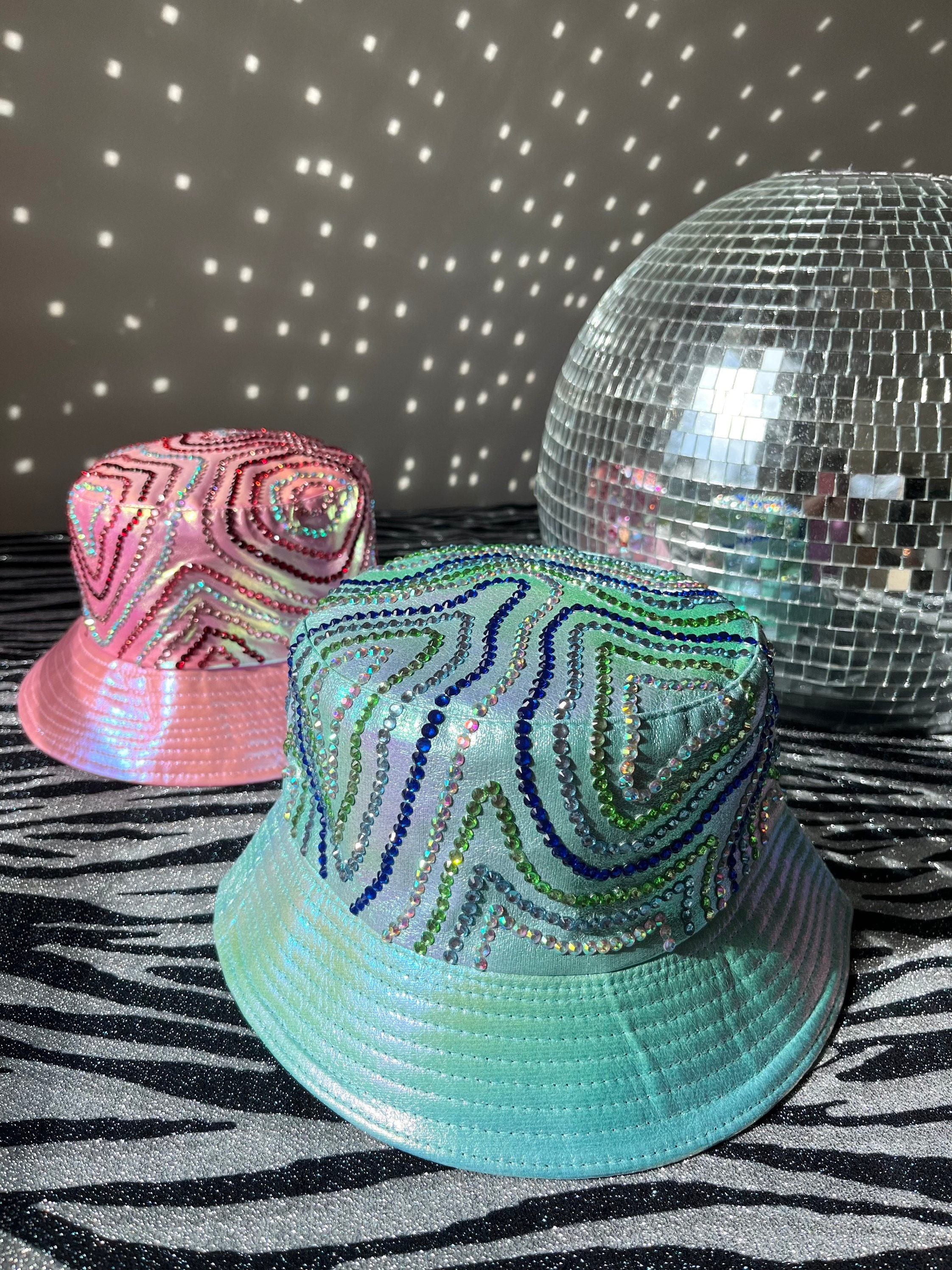 Argent - Casque de balle Disco classique, chapeau à paillettes, miroir,  pour Bar, Club, fête, verre complet r