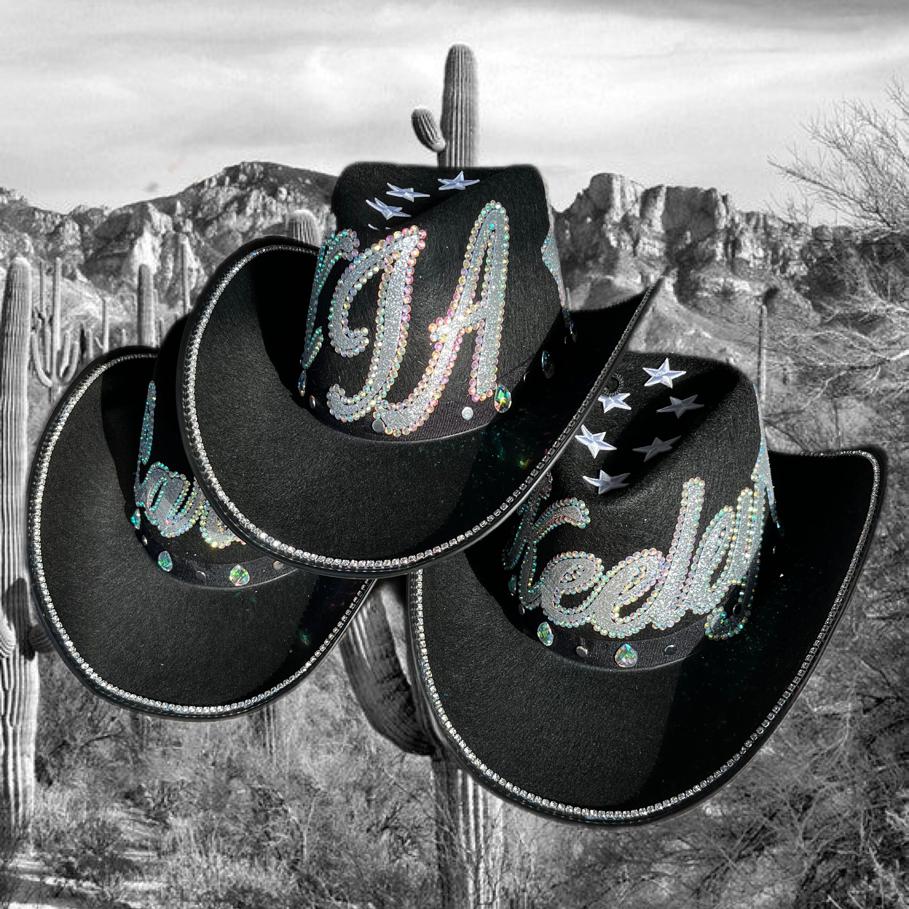 Bebe embellished black fedora hat with rhinestone accents. Bedazzled Toddler Baseball Cap for Infants Baby Boys Girls  main image 2