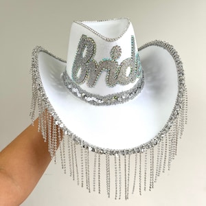 Bride To Be Cowboy Hat: Rhinestone Fringe Bachelorette Stetson