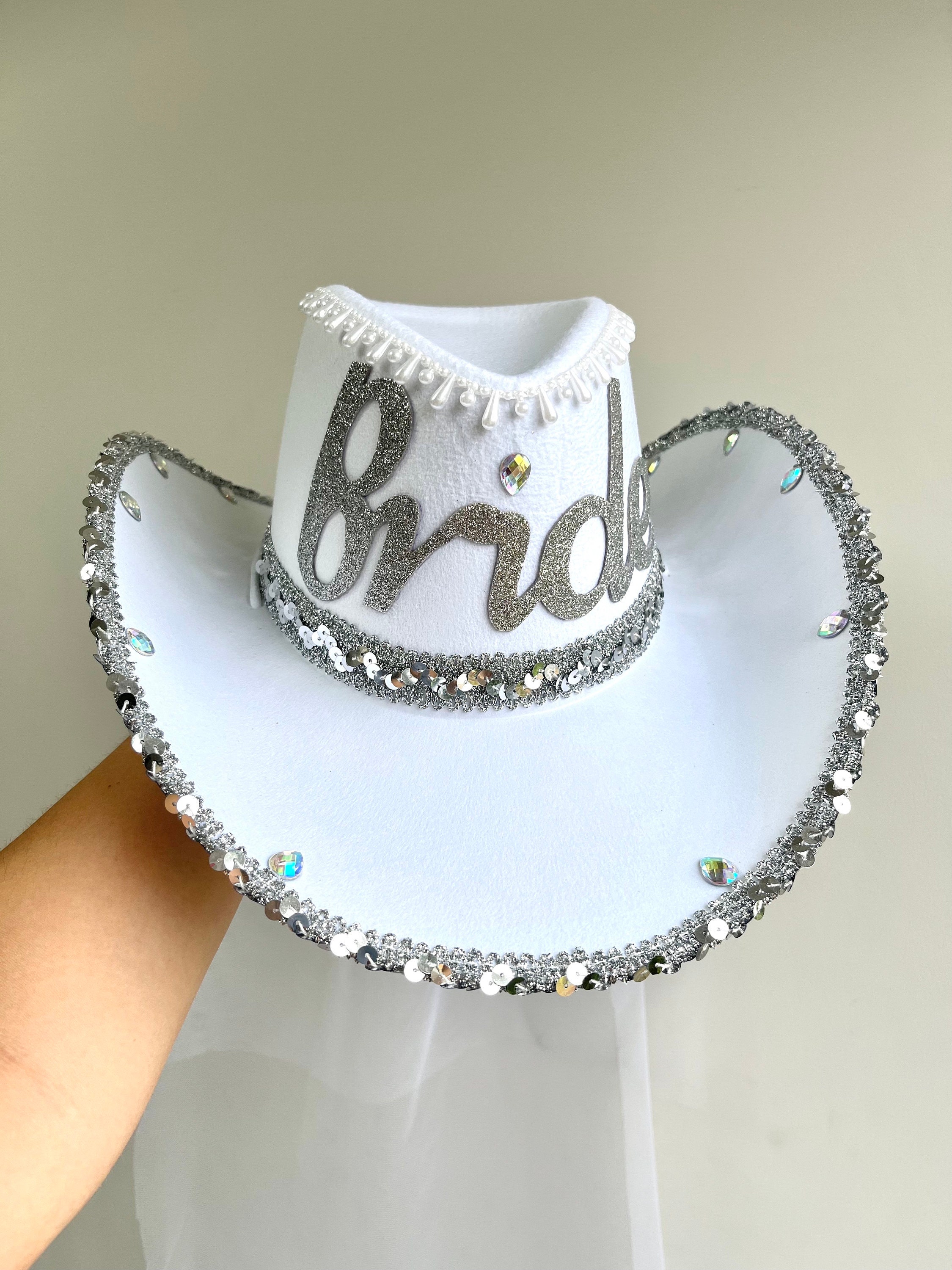Bride To Be Cowboy Hat Accessori da sposa Cappello da hen Cappello