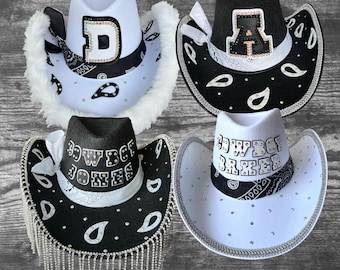 Personalized Rhinestone Cowboy Hat: Custom Concert & Party Hat